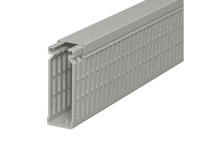 Kanał grzebieniowy 80x25, PVC, szary kamienny, 7030 LK4 N 80025 (2m) | 6178225 Obo Bettermann