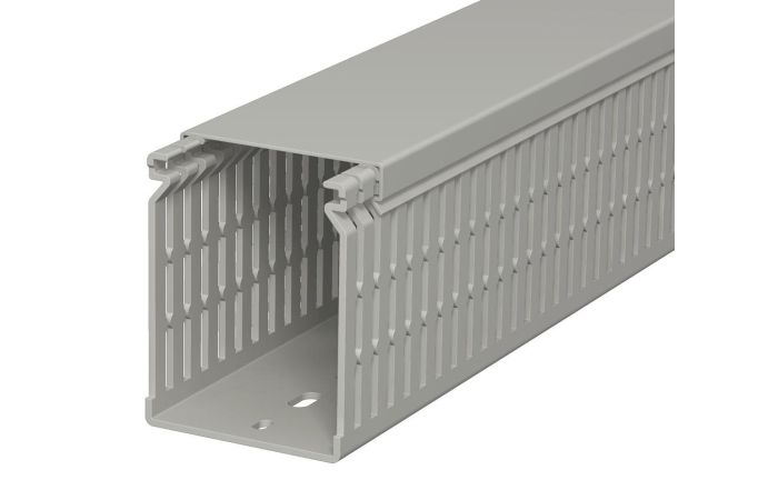 Kanał grzebieniowy 80x60, PVC, szary kamienny, 7030 LK4 N 80060 (2m) | 6178229 Obo Bettermann