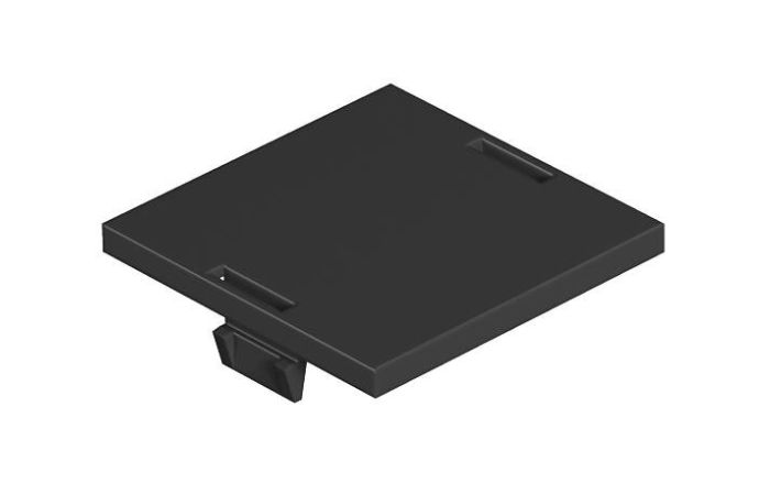 Pokrywa maskująca do otworów kwadratowych, PA, grafitowoczarny, 9011 LP 45 | 7407584 Obo Bettermann