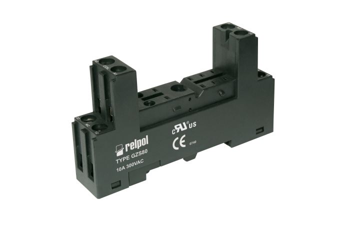 Gniazdo wtykowe, do przekaźnik&oacute;w RM84, RM85, RM87L, RM87 10A 300VAC IP20, czarne, GZS80 | 2613503 Relpol
