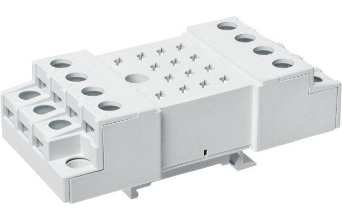 Gniazdo wtykowe, do przekaźników R15 4P 10A 250VAC IP20, szare, GZ14U | 592027 Relpol