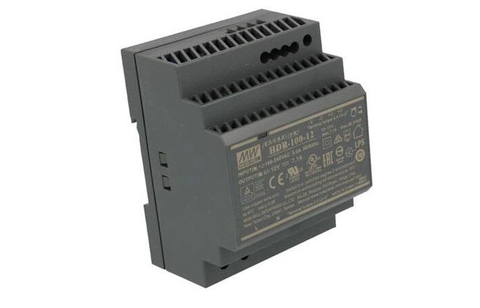 Zasilacz impulsowy 85W 12VDC 12-13VDC 7,1A 85-264V | HDR-100-12 Meanwell