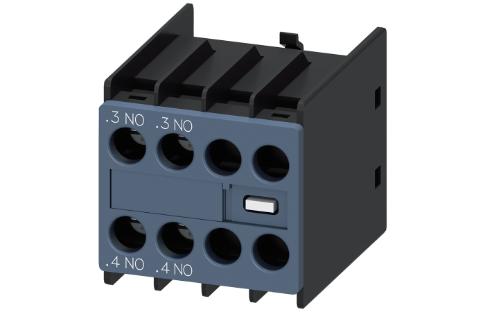 Blok styków pomocniczych 2NO, montowany z przodu, wlk. S00 i S0, zaciski śrubowe | 3RH2911-1HA20 Siemens