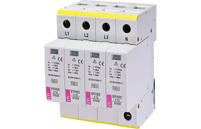 Ogranicznik przepięć C 4P 275V 20kA ETITEC-C-275/20 | 002440395 Eti
