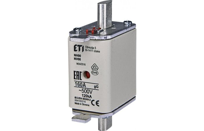 Wkładka topikowa przemysłowa Kombi NH00 160A gG 500V WT-00 (zwłoczna) | 004182216 Eti