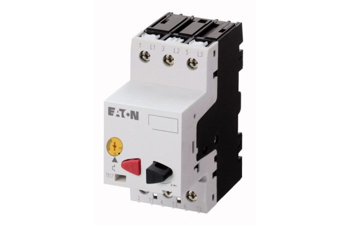 Wyłącznik silnikowy 3P, 1,5kW, 2,5-4A&nbsp;, zaciski śrubowe, PKZM01-4 | 278482 Eaton
