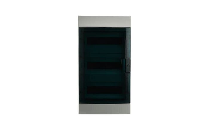 Obudowa Mistral65 n/t drzwi przezroczyste 36 modułów z listwą N+PE (3rzędy), IP65, AT&U/Mistral | 1SLM006501A1206 ABB
