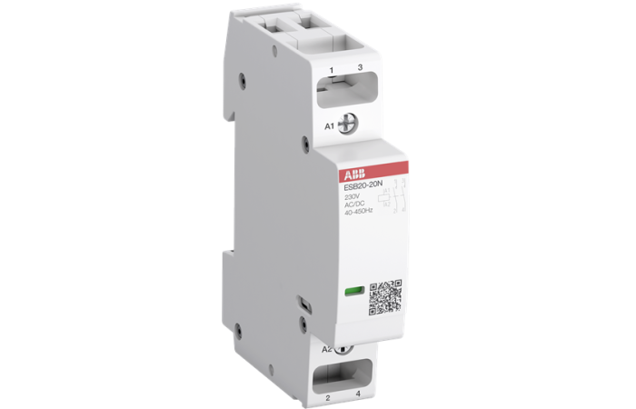 Stycznik instalacyjny, modułowy AC-1 20A 2P (2NO), 230V AC/DC, ESB20-20N-06 | 1SBE121111R0620 ABB