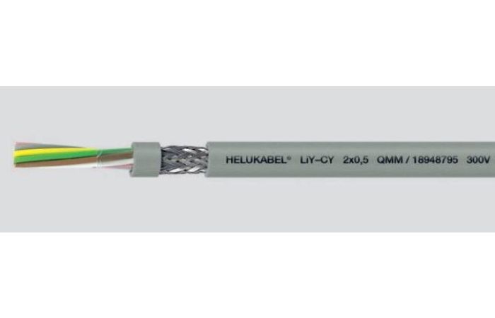 LIYCY 2x1,5 Kabel sterowniczy ekranowany szary