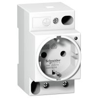Gniazdo modułowe iPC-2p+E-16A-250VAC-VDE 0620-niemiecki standard ze wskaźnikiem napięcia Acti 9 | A9A15035 Schneider Electric