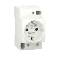 Gniazdo modułowe iPC 2P+E 16A 250VAC KEMA VDE 0620 standard niemiecki, Acti 9 | A9A15310 Schneider Electric