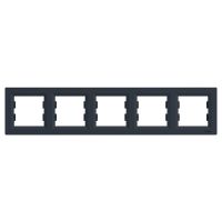 Ramka pięciokrotna, pozioma, antracyt, Asfora | EPH5800571 Schneider Electric