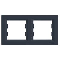 Ramka podwójna, pozioma, antracyt, Asfora | EPH5800271 Schneider Electric