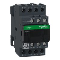 Stycznik mocy TeSys D 20A 4P 4KW 24V AC 1NO 1NC AC-1 zaciski skrzynkowe | LC1DT20B7 Schneider Electric