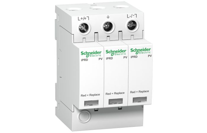 Ogranicznik przepięć iPRD-DC40r-T2-3-1000 3-biegunowy Typ2 40 kA ze stykiem, Acti 9 | A9L40281 Schneider Electric