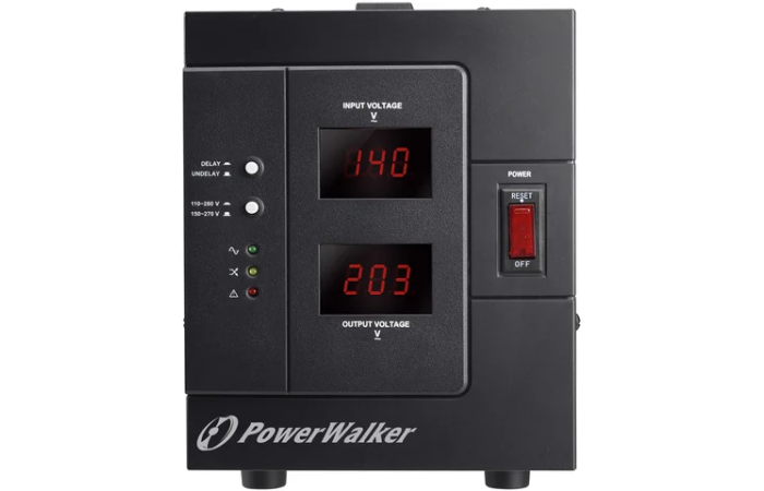 Stabilizator napięcia AVR POWERWALKER 230V, 3000VA 1X PL OUT, terminal IN/OUT | AVR 3000 SIV FR PowerWalker