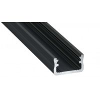 Profil A nawierzchniowy 2m czarny anodowany AL-PROFIL A 9,3x16mm | 10-0012-20 LED Labs