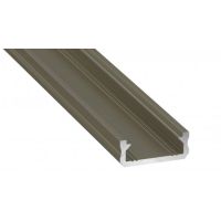 Profil D nawierzchniowy 1m inox anodowany AL-PROFIL D 6,3x16mm GXLP757 | 10-0043-10 LED Labs