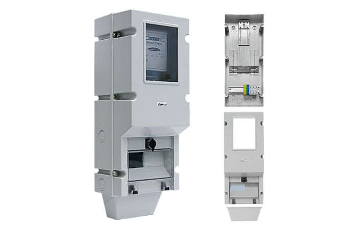 Obudowa zestawu pomiarowego OZP/Z (z zamkiem) 602x230x190mm szara (1szt) | 38.02 Elektro-Plast Opatówek