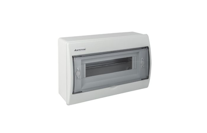 Rozdzielnica moduł. n/t RN-12 Fala 1x12 205x311x95mm IP40 (N+PE) drzwi transp,biała (1/240szt) | 7.3 Elektro-Plast Opatówek