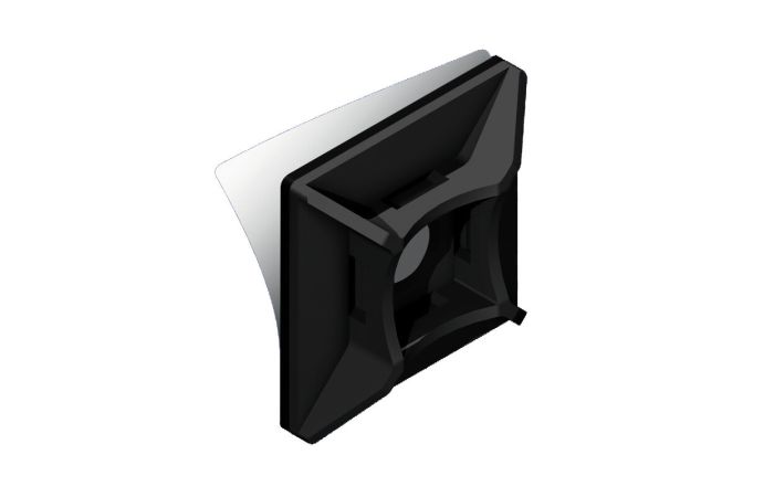 Podstawka montażowa do opasek - samoprzylepna PMS-25-25-UV-100 czarna (100szt) | 25.252 Elektro-Plast Opatówek