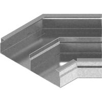 Kolano kanału dwutorowe 45st. KKNMd190H28, gr. blachy 1,0mm | 521119 Baks