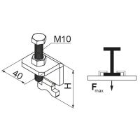 Uchwyt ceownika montażowego UCM3 gr. blachy 6,0mm | 752406 Baks