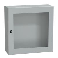 Obudowa Spacial S3D przezroczyste drzwi bez płyty montażowej 800x800x300 (WxSxG) IP66 IK08 RAL7035 | NSYS3D8830T Schneider Electric