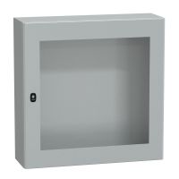 Obudowa wisząca Spacial S3D przezr drzwi b/płyty mont 800x800x250 (WxSxG) IP66 IK08 RAL7035, Special | NSYS3D8825T Schneider Electric