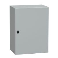 Obudowa wisząca Spacial S3D drzwi gładkie b/pł. mont 800x600x400 (WxSxG) IP66 IK10 RAL7035, Special | NSYS3D8640 Schneider Electric