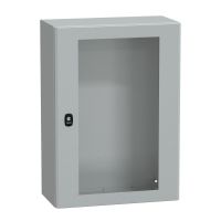 Obudowa Spacial S3D przezroczyste drzwi bez płyty montażowe 700x500x250 (WxSxG) IP66 IK08 RAL7035 | NSYS3D7525T Schneider Electric