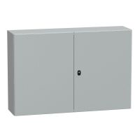 Obudowa Spacial S3D podwójne drzwi gładkie b/pł montażowej 800x1200x300 (WxSxG) IP55 IK10 RAL7035 | NSYS3D81230D Schneider Electric