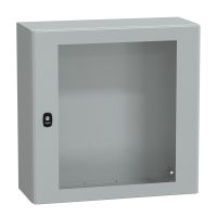 Obudowa Spacial S3D przezroczyste drzwi bez płyty montażowej 600x600x250 (WxSxG) IP66 IK08 RAL7035 | NSYS3D6625T Schneider Electric