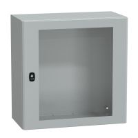 Obudowa Spacial S3D drzwi przezroczyste bez płyty montażowej 600x600x300 (WxSxG) IP66 IK08 RAL7035 | NSYS3D6630T Schneider Electric