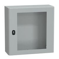 Obudowa Spacial S3D przezroczyste drzwi bez płyty montażowej 500x500x200 (WxSxG) IP66 IK08 RAL7035 | NSYS3D5520T Schneider Electric