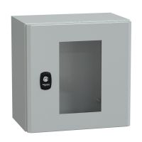Obudowa Spacial S3D przezroczysta drzwi bez płyty montażowej 300x300x200 (WxSxG) IP66 IK08 RAL7035 | NSYS3D3320T Schneider Electric