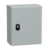 Obudowa Spacial S3D drzwi gładkie z płytą montażową 300x250x150 (WxSxG) IP66 IK10 RAL7035 | NSYS3D32515P Schneider Electric
