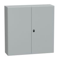 Obudowa Spacial S3D podwójne drzwi głaadkie b/pł montażowej 1000x1000x300 (WxSxG) IP55 IK10 RAL7035 | NSYS3D101030D Schneider Electric