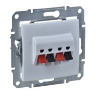 Gniazdo podwójne głośnikowe zaciski bezgwintowe białe, Sedna | SDN5400121 Schneider Electric