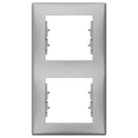 Ramka podwójna pionowa aluminiowa, Sedna | SDN5801160 Schneider Electric