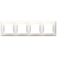 Ramka poczwórna pozioma kremowa, Sedna | SDN5800723 Schneider Electric