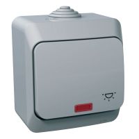 Cedar Plus, przycisk "światło", IP44, szary | WDE000616 Schneider Electric