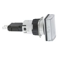 Lampka sygnalizacyjna biała LED 12-24V prostokątny Harmony XB6 | XB6DV1BB Schneider Electric