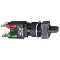 Przełącznik 3 poz czarny bez podśw. piórko krótkie 60° stabilny NO+NC kwadratowy Harmony XB6 | XB6CD235B Schneider Electric