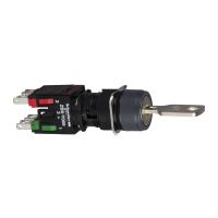 Przełącznik 3 poz czarny klucz nr200 stabilny ( prawo, lewo i środek) okrągły Harmony XB6 | XB6AGH5B Schneider Electric