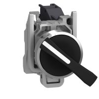 Przełącznik 2-pozycyjny pokrętło Fi-22mm czarny 1Z bez samopowrotu | XB4BJ21 Schneider Electric