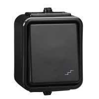 Łącznik hermetyczny n/t schodowy 10A IP44 czarny, Cedar Plus | WNT600C05 Schneider Electric