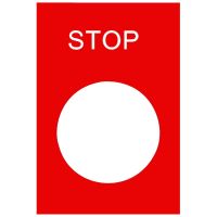 Etykieta 30x40mm "STOP" czerwona | ZB2BY2304 Schneider Electric