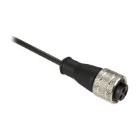 Złącze żeńskie M12 kątowe 3-pinowe Kabel 2m PUR z LED | XZCP1865L5 Telemecanique Sensors