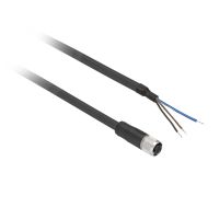 Złącze żeńskie M8 proste 3-pinowe kabel 10m PUR | XZCP0566L10 Telemecanique Sensors